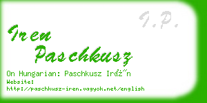 iren paschkusz business card